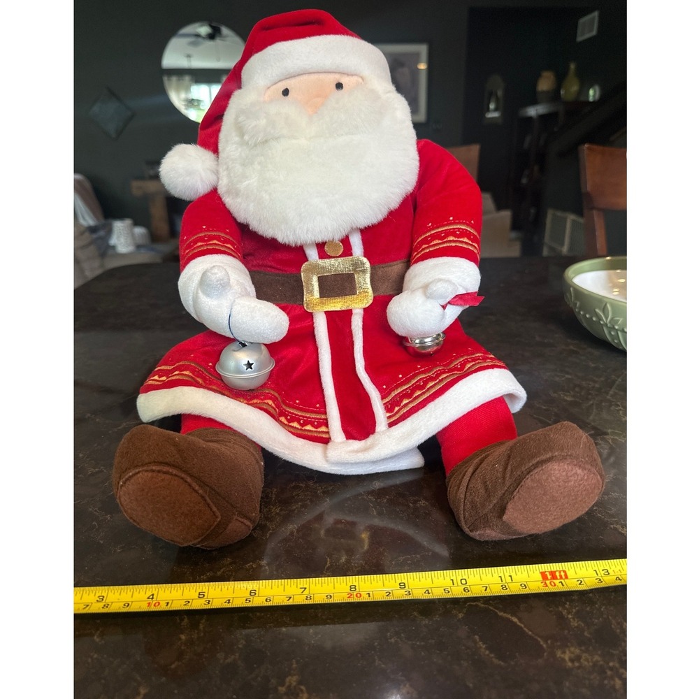 Hallmark The Polar Express Santa Claus Plush Silver Bells Holiday Decor 12 inch